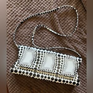 J Renee polka dot asymmetrical purse or clutch